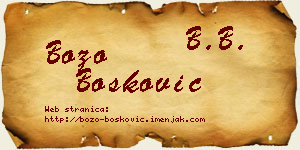Božo Bošković vizit kartica